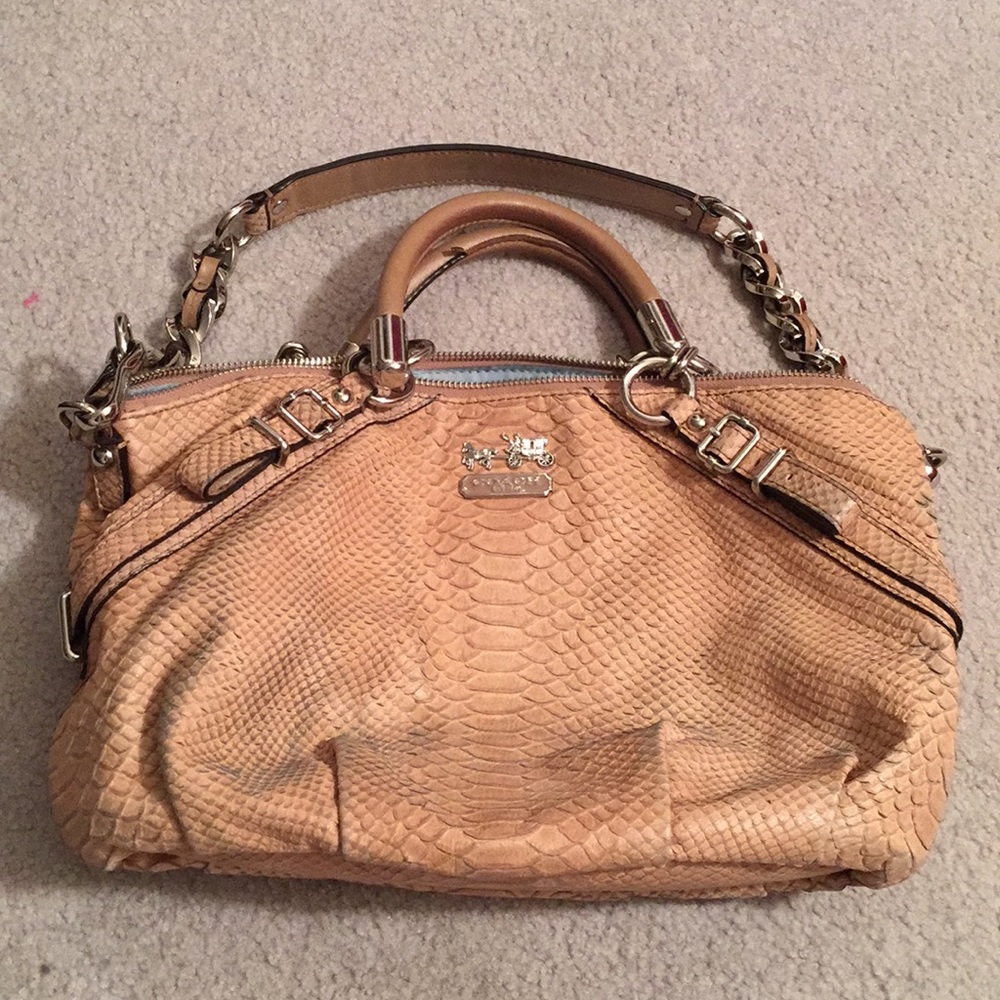 Snake skin Coach handbag